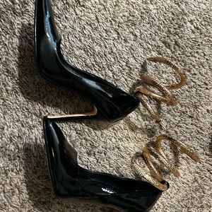 Black Patent Leather Women's Heels